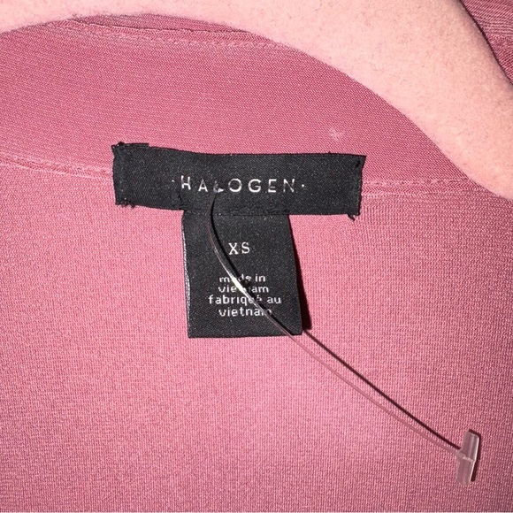 Halogen Rose Pink Ruched Long Sleeve Button Down Shirt, NWOT - Picture 2 of 4